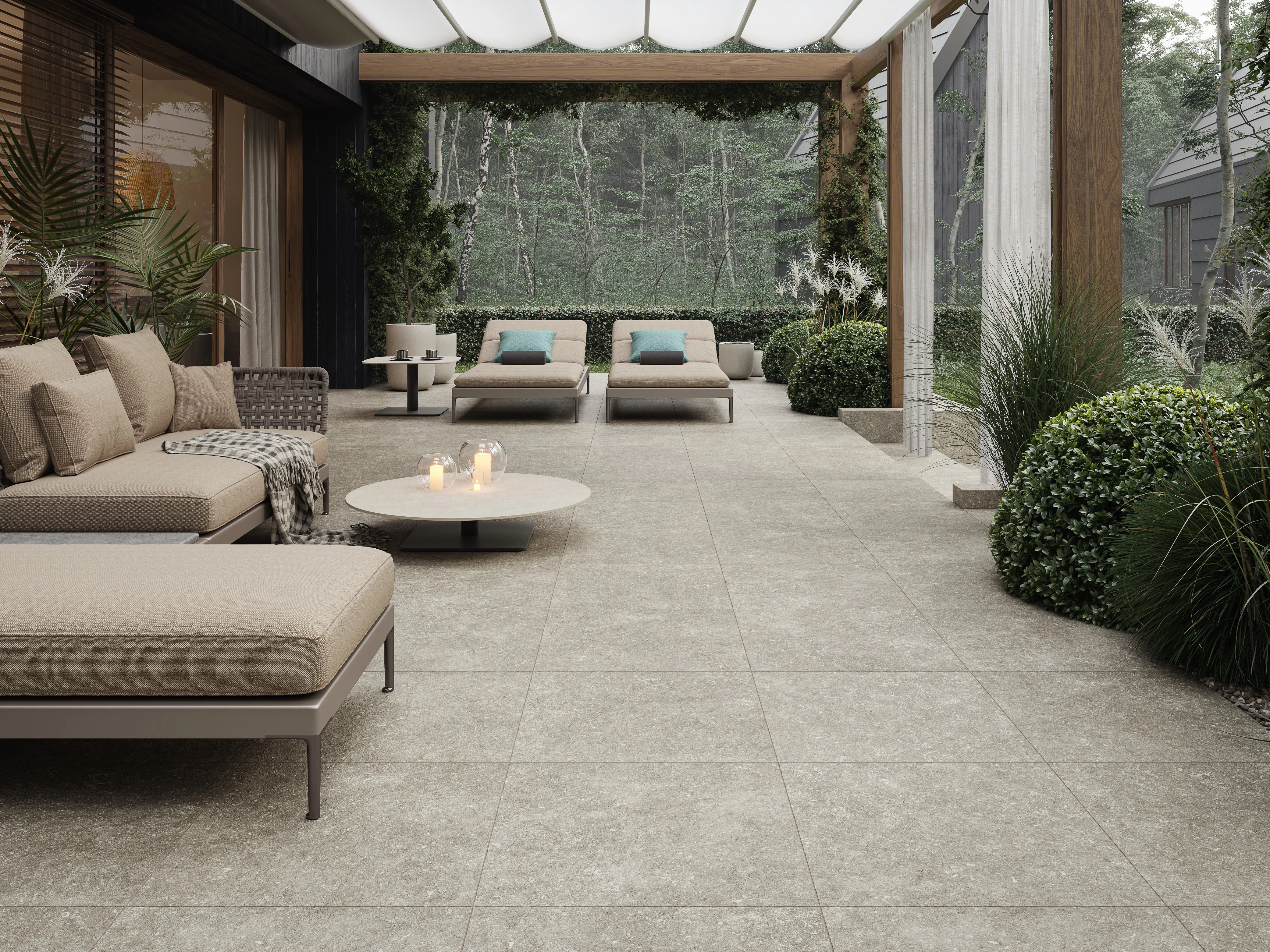 Keramische Tegel 59.5 x 59.5 x 2 cm (595 x 595 x 20 mm) Ceramica Terrazza medicio Grijs - Afbeelding 3